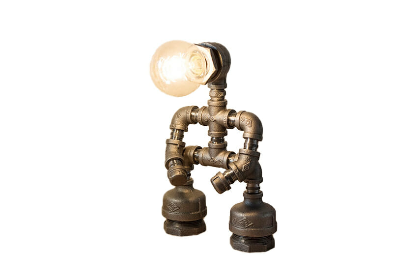 Pipe Man Light Industrial Style Dream Furniture - Pipe Man Lamp Diy