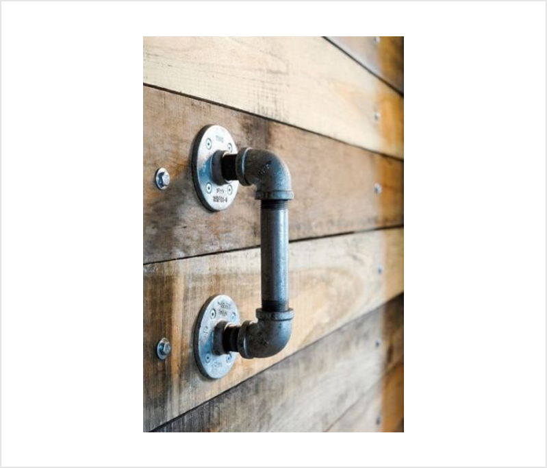 Industrial vintage style draw door handle made from