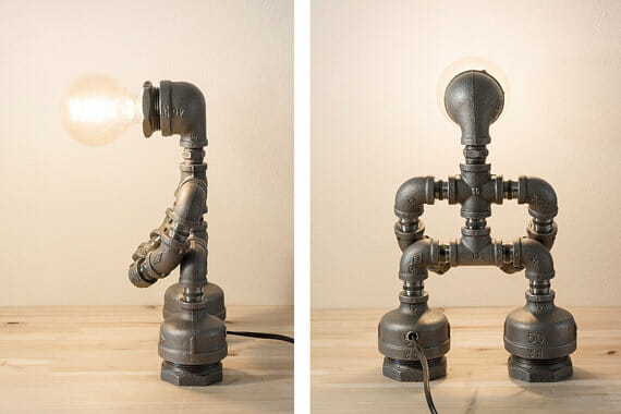 Pipe Man Light Industrial Style Dream Furniture - Pipe Man Lamp Diy