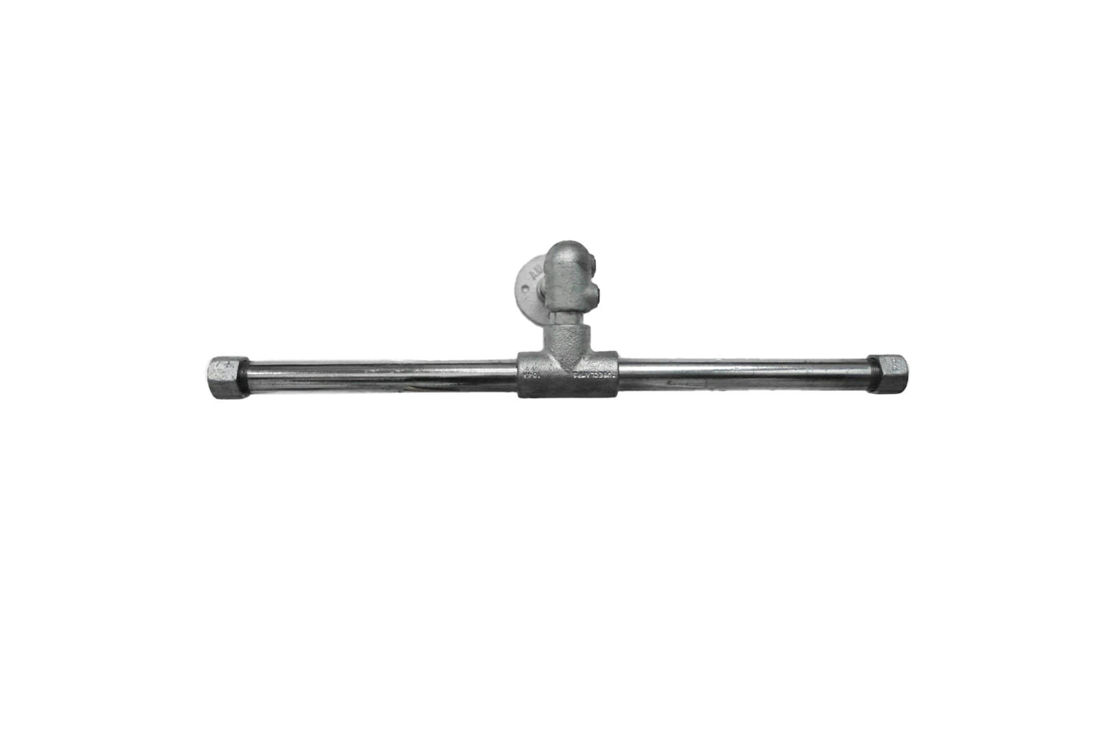 Galvanised industrial steel pipe clothes hanging rail