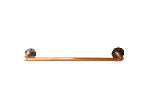 copper industrial pipe wall mounted towel rail