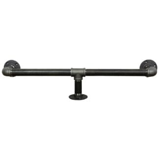 industrial black steel pipe bar kitchen foot rail industrial style