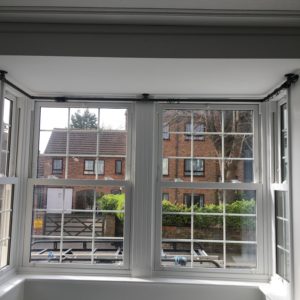 industrial pipe steel curtain rail bay window fitted