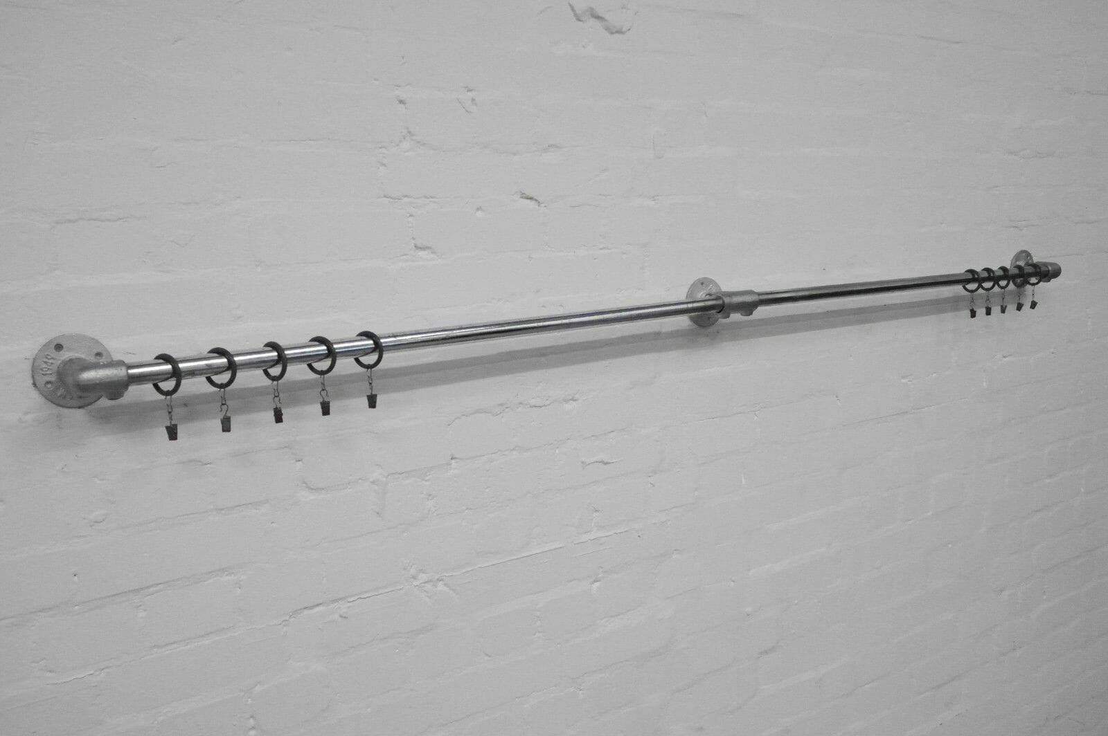 industrial steel pipe wall mounted curtain pole
