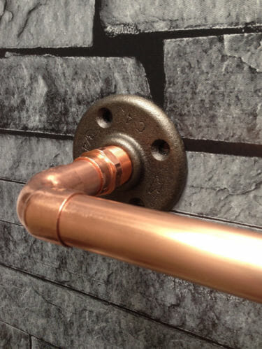 Elbow Towel Rail Industrial Copper Pipe Style Pipe Dream Furniture