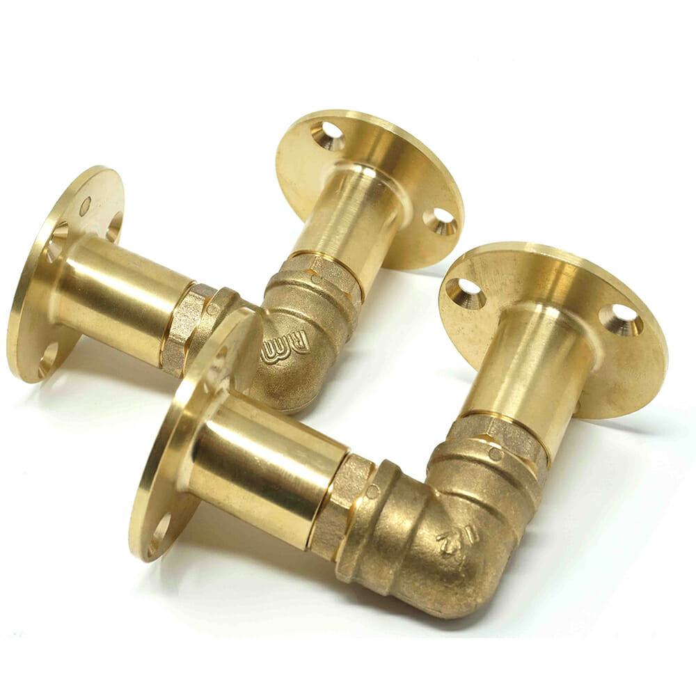 Brass Brackets | Industrial Pipe Style - Pipe Dream Furniture