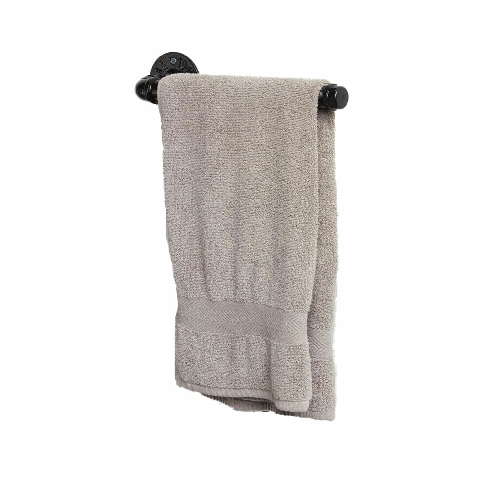 Hand-Bath-Towel Rail-Black-with-towel