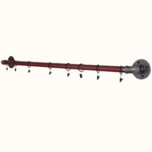 Red oxide industrial steel pipe curtain pole