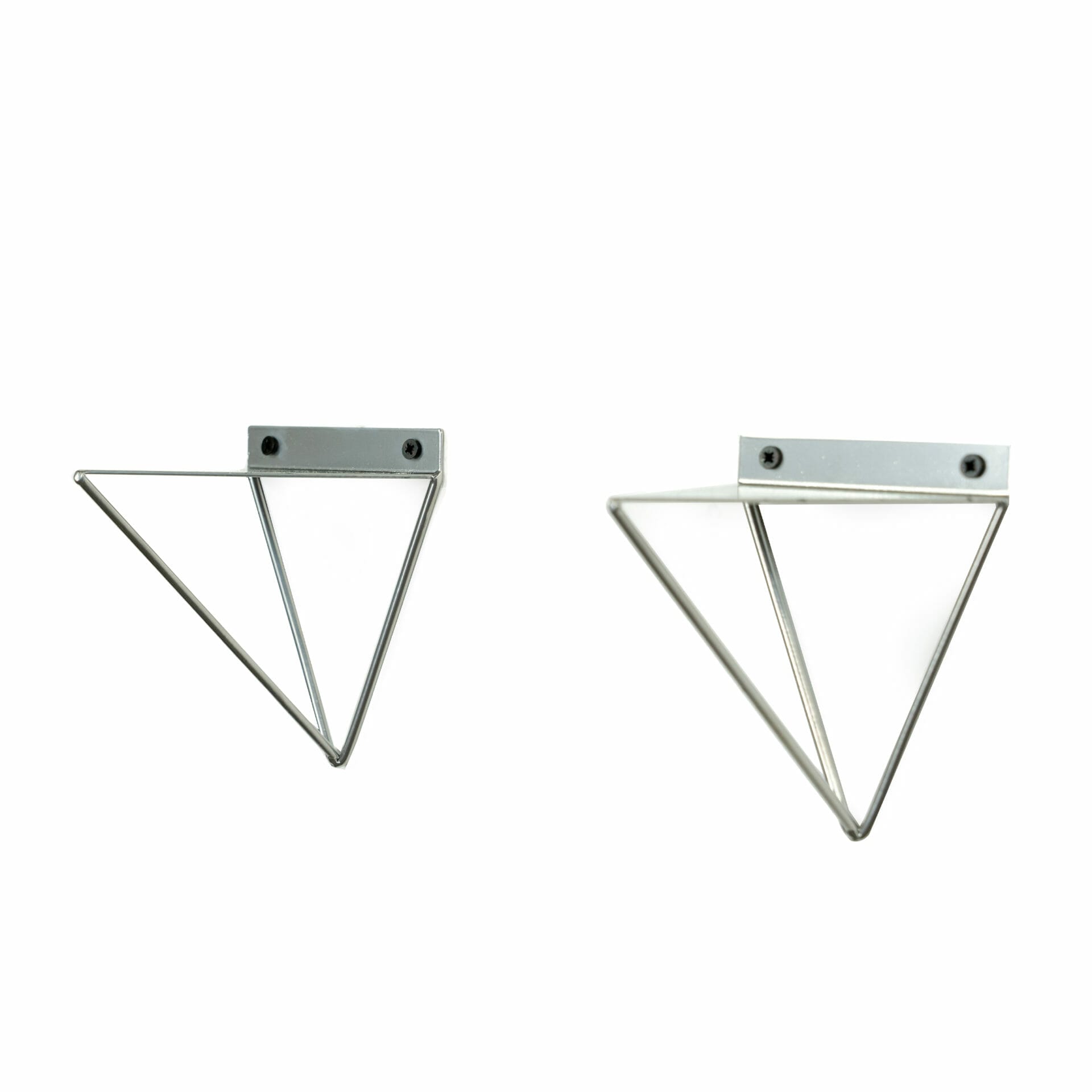 Hairpin shelf brackets pipedreamfurniture industrial style shelving pair angle left silver