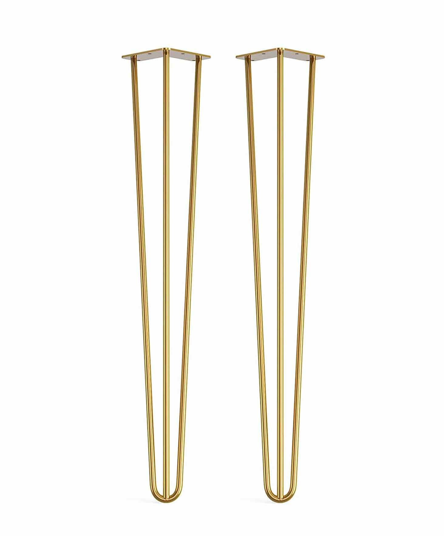 Brass steel hairpin legs table chair