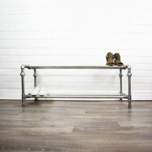 Industrial Silver Shoe Stands