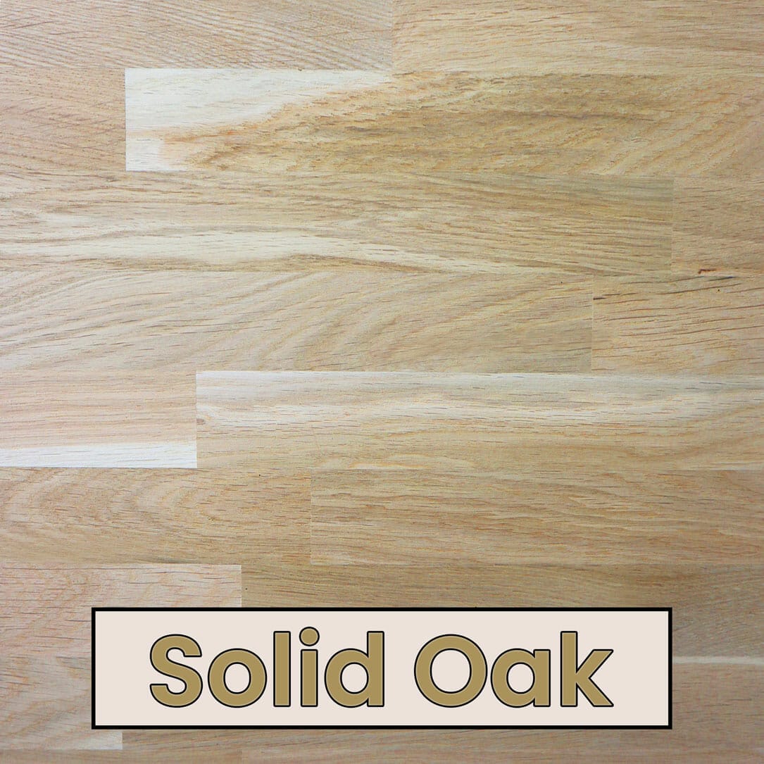 solid oak wood sample