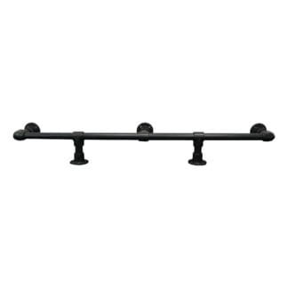 powder coated black industrial steel pipe bar kitchen foot rail industrial style