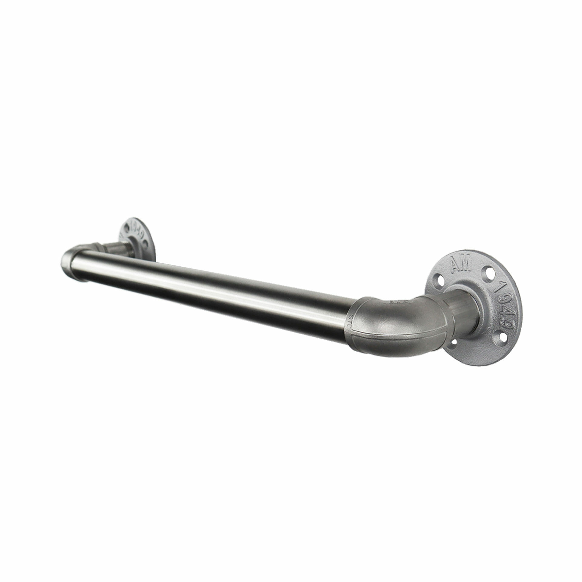 towel rail stainless steel industrial pipe angle left