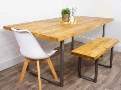 Square legged dining room table