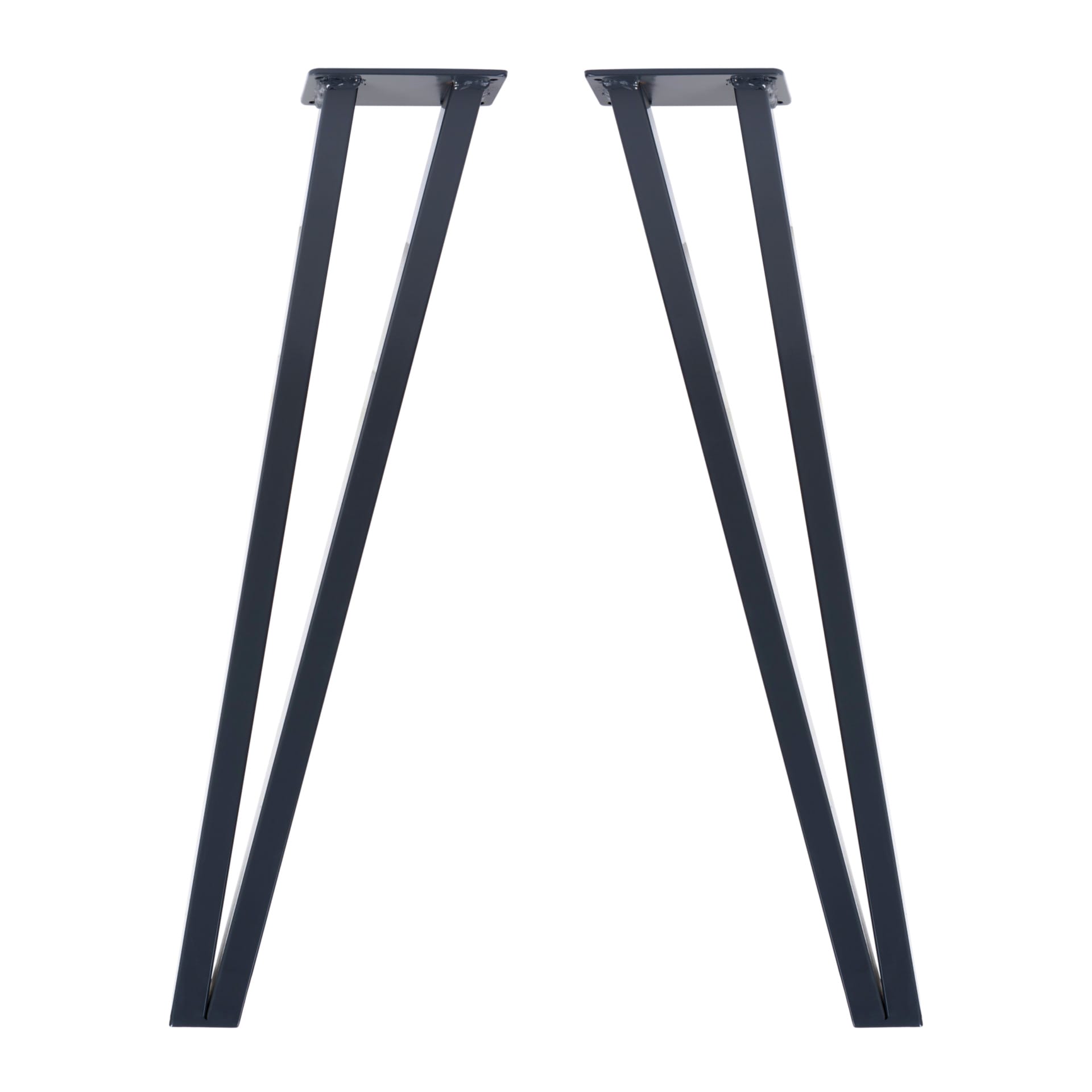 Angled Square Hairpin Industrial Steel Table Legs Set of 4