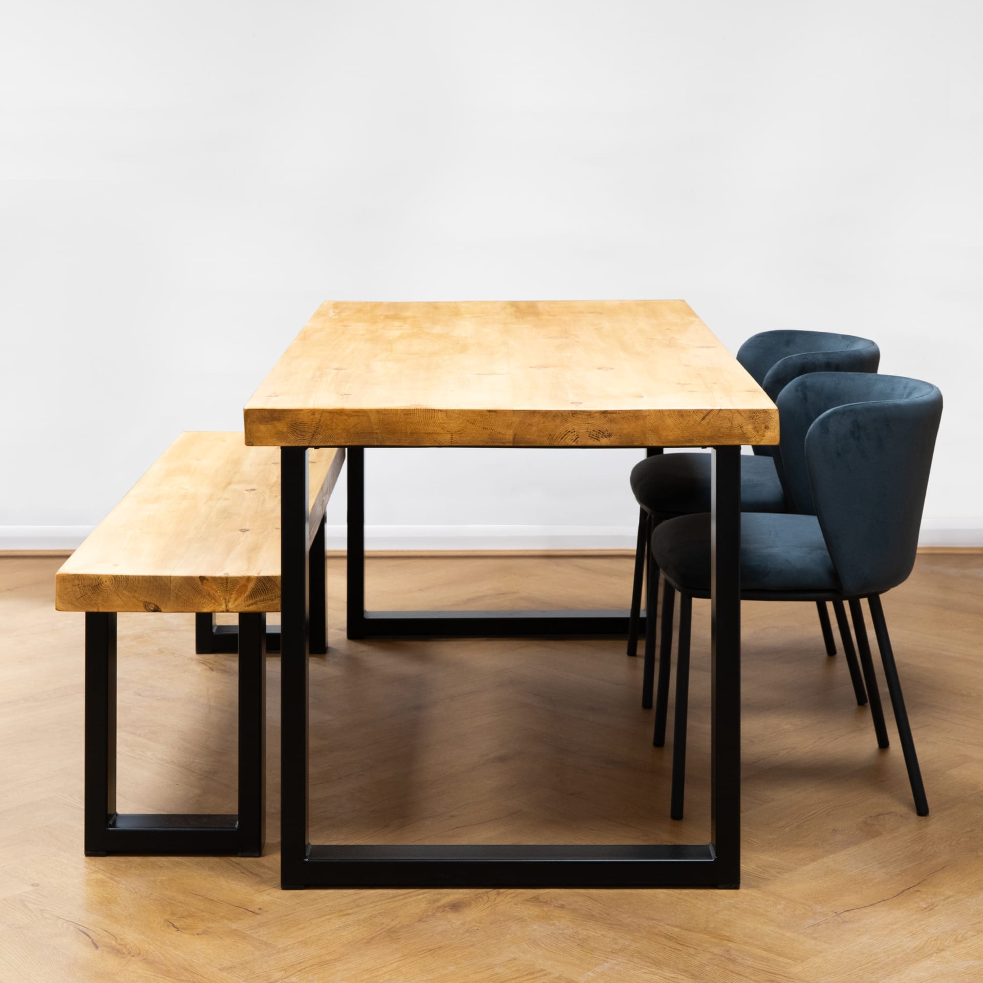 Chunky Square Industrial Steel Table Legs Pair Pipe Dream Furniture